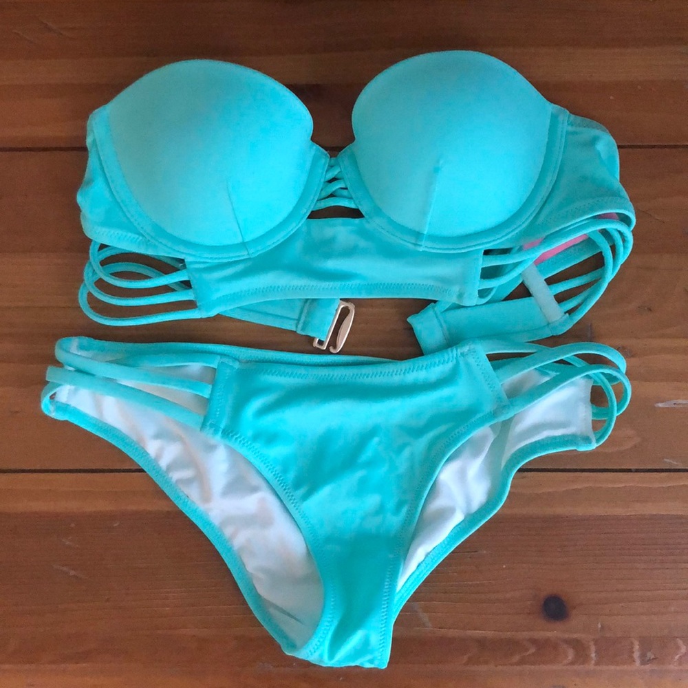 Aqua Two-Piece VS Bikini